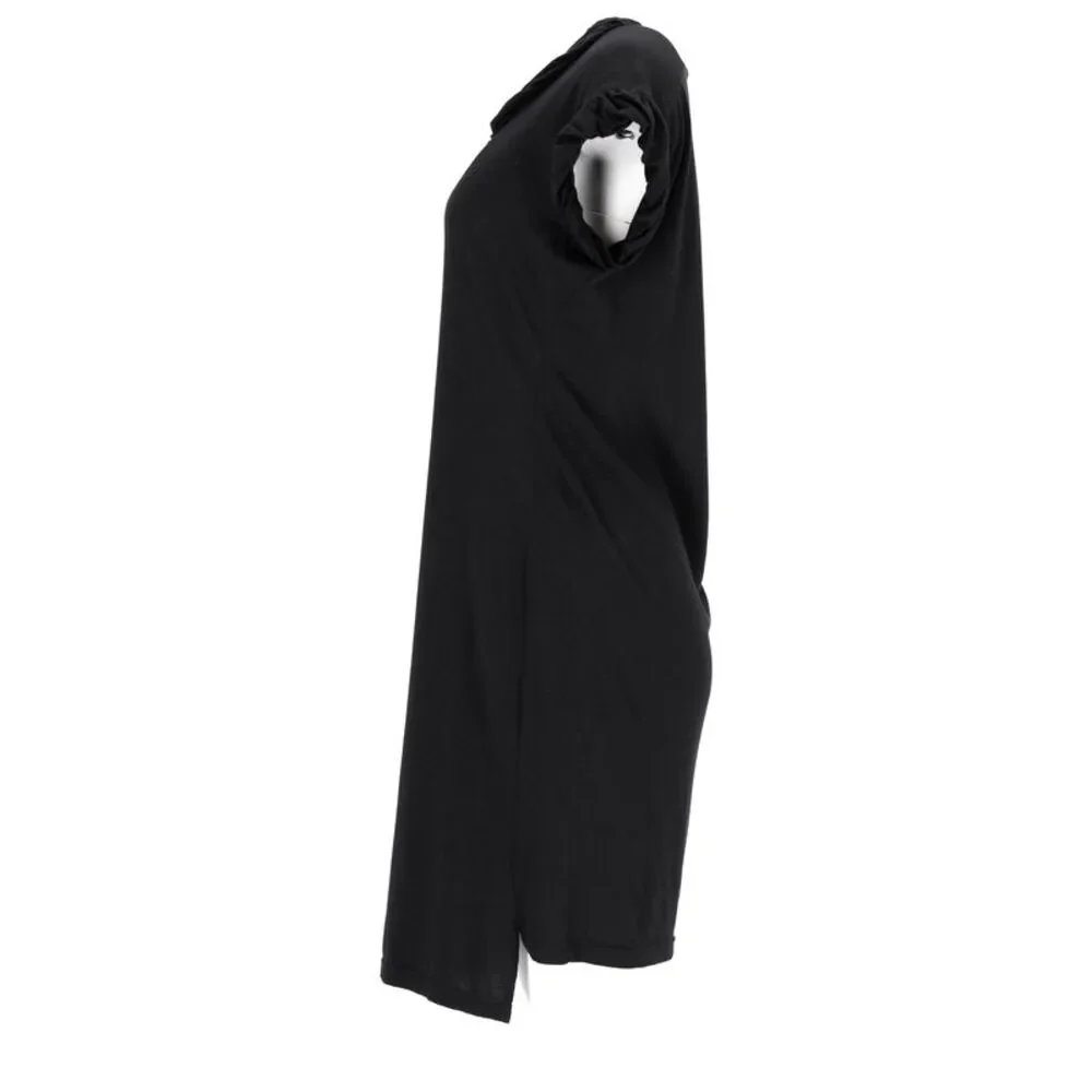Vivienne Westwood Anglomania Draped Dress in Black Cotton_8